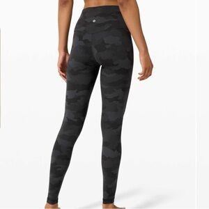 Lululemon Align Legging 10 Pant 28" Heritage 365 Camo Deep Coal Multi Grey